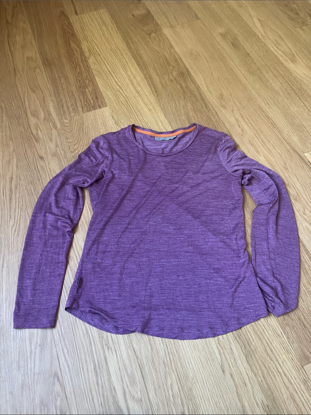 Icebreaker Women's Long-Sleeve Crew Neck Top in Heather Purple